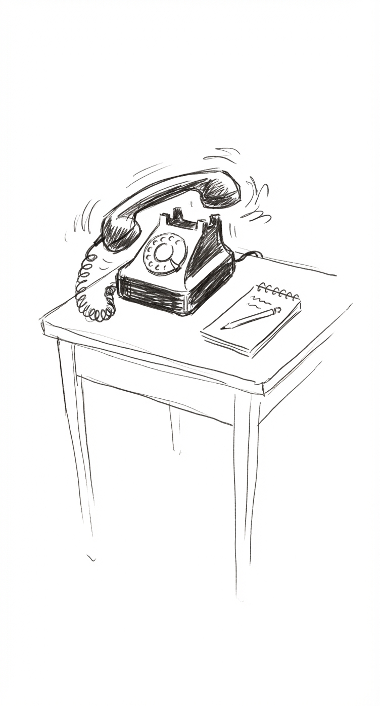 Phone ringing at the host stand